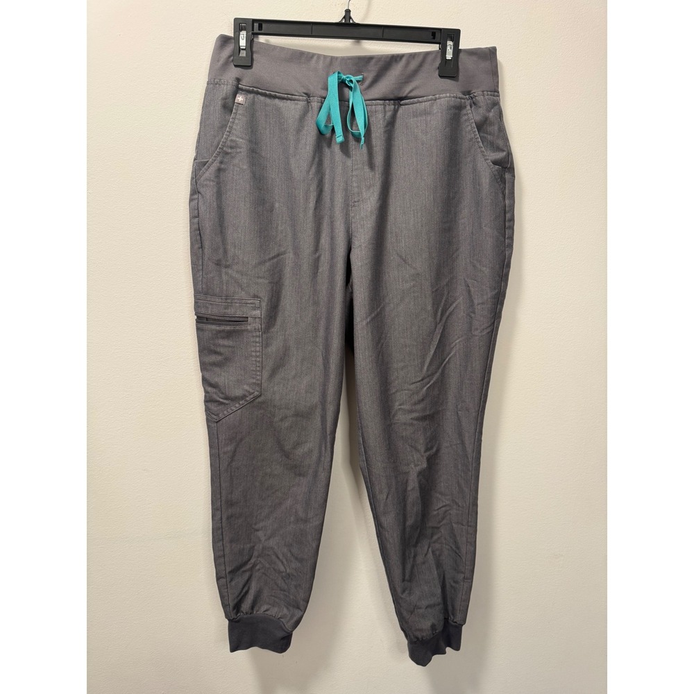FIGS Zamora Jogger Scrub Pants Graphite Gray Petite Large PO 2463